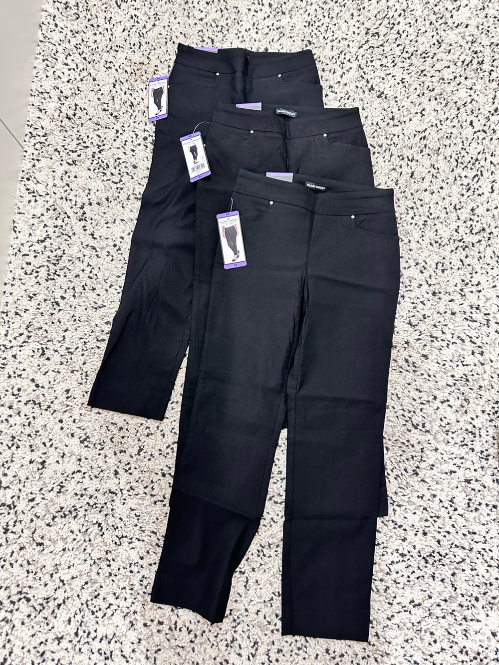 NWT Hilary Radley Black Pull-On Slim Leg Pants - Tummy Control, Size XS